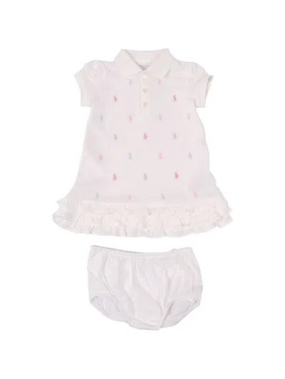 Polo Ralph Lauren Babies' Ruffled Polo Dress In Pink