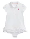 Polo Ralph Lauren Ruffled Polo Dress Set In White