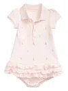 Polo Ralph Lauren Ralph Lauren Ruffled Polo Dress & Bloomer In Pink