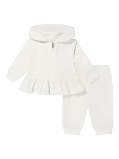 Polo Ralph Lauren Babies' Ruffled Tracksuit In White