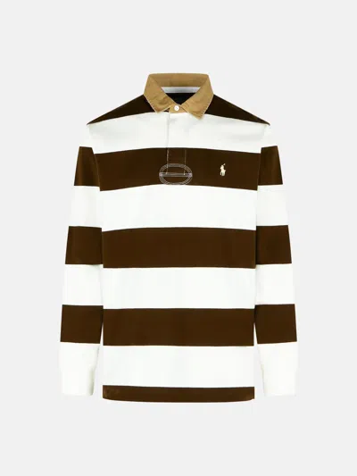 Polo Ralph Lauren 'rugby' Brown Cotton Polo Shirt