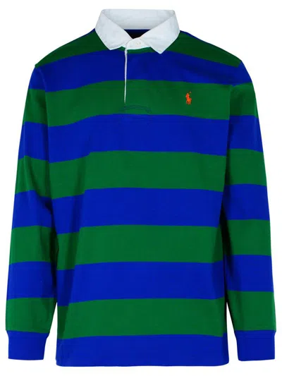 POLO RALPH LAUREN POLO RALPH LAUREN 'RUGBY' GREEN COTTON POLO SHIRT