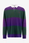Polo Ralph Lauren Striped Long Sleeve Rugby Shirt With Buttoned Collar