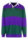 Polo Ralph Lauren Striped Long Sleeve Rugby Shirt With Buttoned Collar