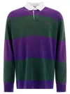 Polo Ralph Lauren Striped Long Sleeve Rugby Shirt With Buttoned Collar