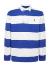 Polo Ralph Lauren Rugby-style Long-sleeve Polo Shirt With Classic Collar In Dark Blue