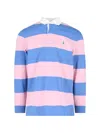 Polo Ralph Lauren Mens Rugby Striped Cotton-jersey Polo Shirt Pink Xxl In Garden Pink Blue