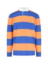 Polo Ralph Lauren Cotton Striped Rugby Shirt In Orange