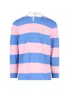 Polo Ralph Lauren Mens Rugby Striped Cotton-jersey Polo Shirt Pink Xxl In Pink