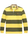 Polo Ralph Lauren Classic Fit Khaki-collar Rugby Shirt In Green