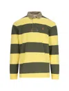 Polo Ralph Lauren Classic Fit Khaki-collar Rugby Shirt In Yellow