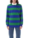 Polo Ralph Lauren Rugby Stripes Polo Shirt In Green Royal