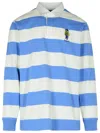 POLO RALPH LAUREN POLO RALPH LAUREN 'RUGBY' WHITE COTTON POLO SHIRT