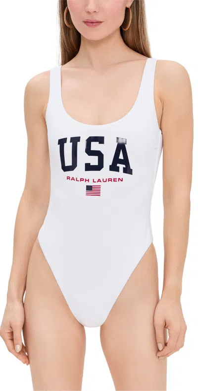 Polo Ralph Lauren Runway Scoop Tank One Piece White
