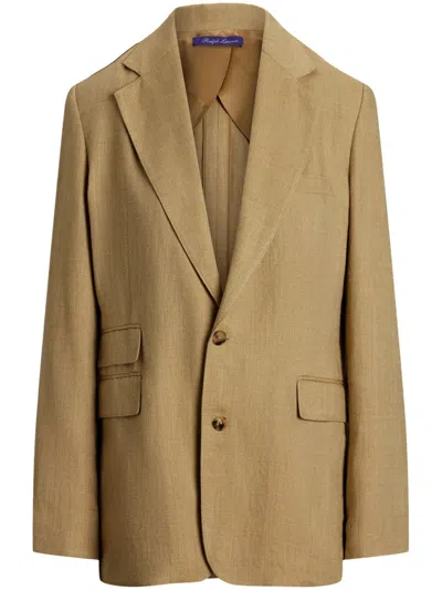 Polo Ralph Lauren Silk-linen Russell Blazer In Tan