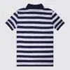 POLO RALPH LAUREN RUSTIC NAVY AND WHITE COTTON POLO SHIRT