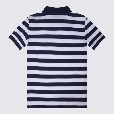 Polo Ralph Lauren Kids' Rustic Navy And White Cotton Polo Shirt In Rustic Navy/white