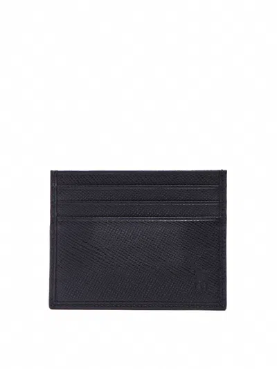 Polo Ralph Lauren Saffiano Card Case In Black