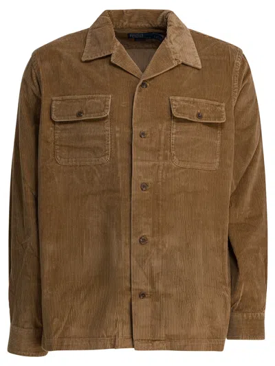 Polo Ralph Lauren Saharan Overshirt Jacket In Brown