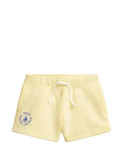 Polo Ralph Lauren Kids' Sailboat Logo Shorts In Yellow