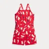Polo Ralph Lauren Sailboat-print Cotton Canvas Romper In Art Deco Sails