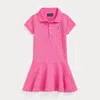 Polo Ralph Lauren Sailboat-print Stretch Mesh Polo Dress In Mini Sailing/white