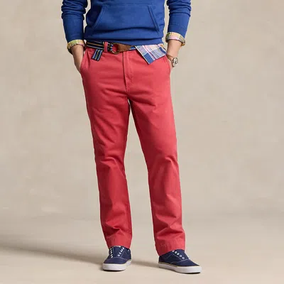 Polo Ralph Lauren Salinger Straight Fit Chino Trouser In Red