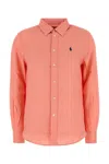 Polo Ralph Lauren Salmon Linen Shirt In Pink