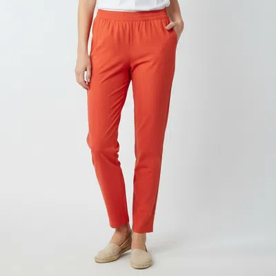 Pre-owned Polo Ralph Lauren Salmon Red Crepe Cropped Pants