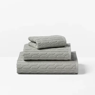 Polo Ralph Lauren Sanders Cable Bath Towels In Pewter