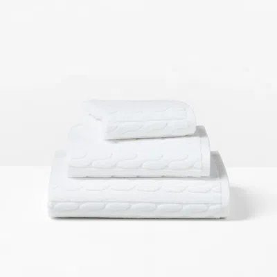 Polo Ralph Lauren Sanders Cable Bath Towels In White