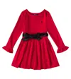 Polo Ralph Lauren Toddler And Little Girls Pleated Ponte Dress In Red