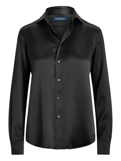 POLO RALPH LAUREN SATIN BUTTON-UP SHIRT