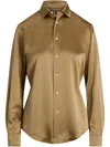 Polo Ralph Lauren Slim-fit Silk Shirt In Neutrals