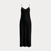 Polo Ralph Lauren Midi Slip Dress In Polo Black