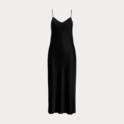 Polo Ralph Lauren Midi Slip Dress In Polo Black
