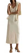 Polo Ralph Lauren Satin Midi Slip Dress In Champagne In Neutral