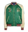 Polo Ralph Lauren Embroidered Quilted Bomber Jacket In Green