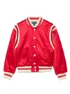 Polo Ralph Lauren Big Boys Polo Ball Satin Rally Jacket In Red