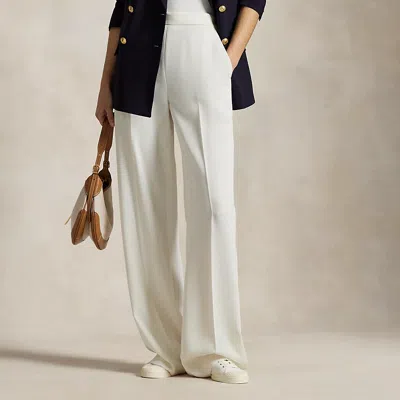 Polo Ralph Lauren Satin Wide-leg Pant In Clubhouse Cream