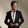 Polo Ralph Lauren Sawyer Wool Crepe Tuxedo Jacket In Black