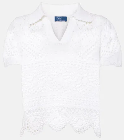 Polo Ralph Lauren Scalloped Cotton Lace Top In White