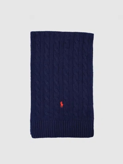 Polo Ralph Lauren Wool Blend Scarf In Blue