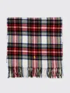 Polo Ralph Lauren Multicolor Tartan Scarf With Decorative Fringes In Red