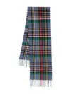 Polo Ralph Lauren Check-pattern Fringed Scarf In Blue