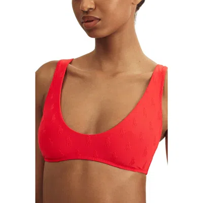 Polo Ralph Lauren Scoop Logo Jacquard Bikini Top