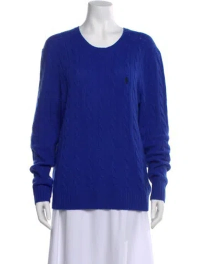 Pre-owned Polo Ralph Lauren Scoop Neck Sweater In Blue