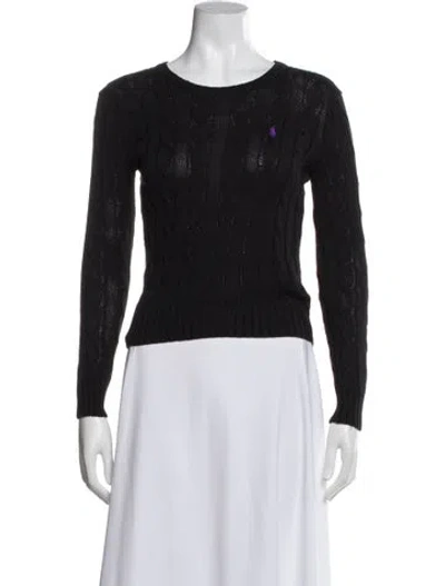 Pre-owned Polo Ralph Lauren Scoop Neck Sweater In Blue
