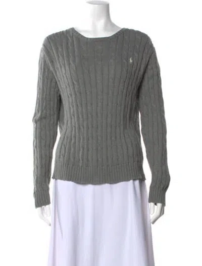 Pre-owned Polo Ralph Lauren Scoop Neck Sweater In Gray