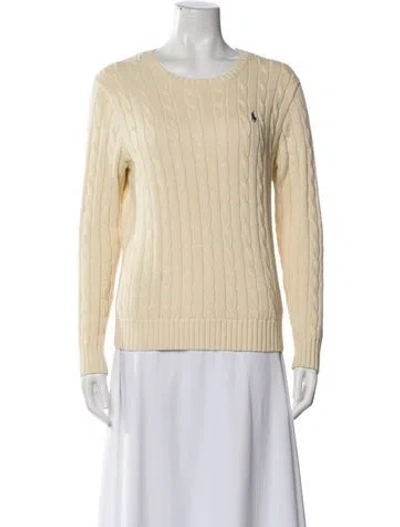 Pre-owned Polo Ralph Lauren Scoop Neck Sweater In Neutral